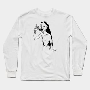 Vampire Woman at the Dentist Long Sleeve T-Shirt